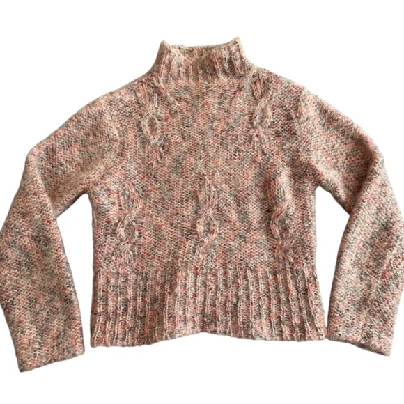 Frost Sweater Womens Size M/L  Mohair Blend Mock Neck Pullover Cropped  90s - Picture 6 of 13